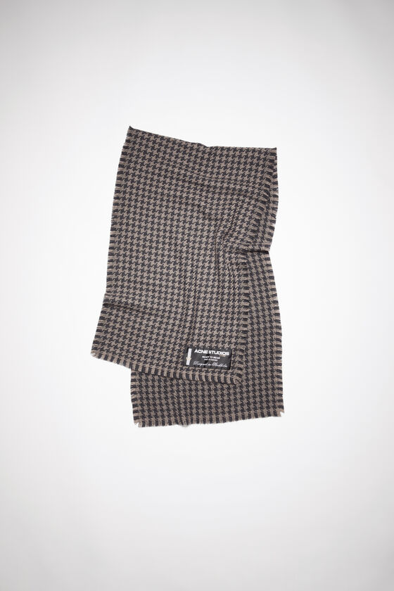 (image for) Colorful Houndstooth wool scarf